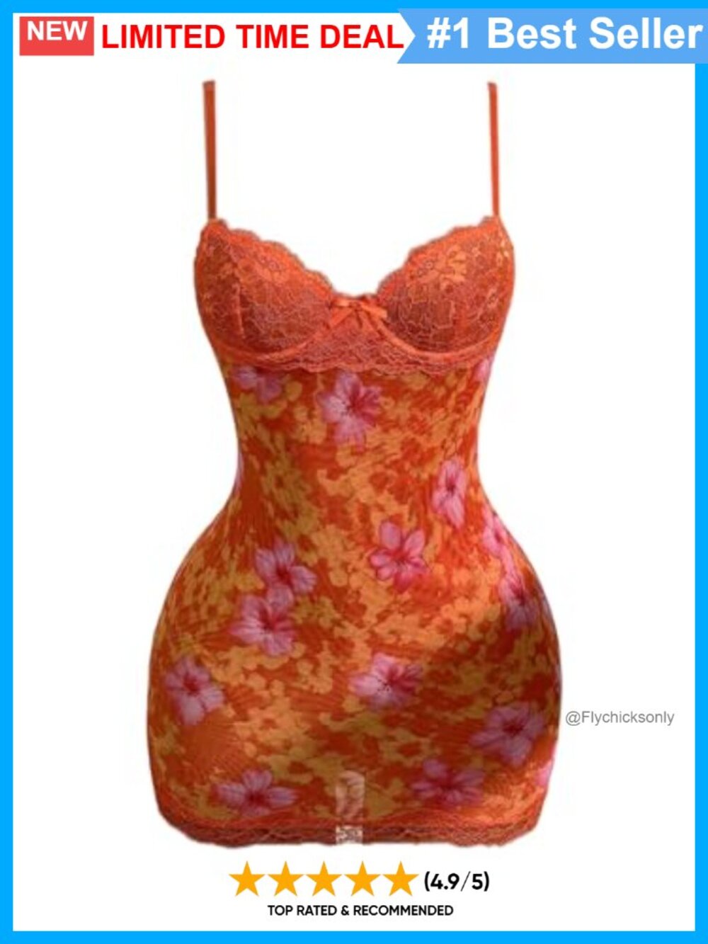 Women's Floral Mini Dress Spaghetti Strap Bodycon Club Outfit